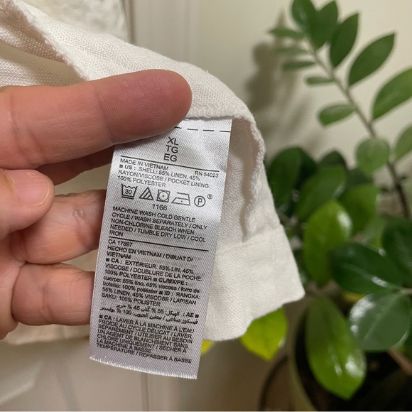 Old Navy Linen Blend Off White Blazer XL - Picture 6 of 7